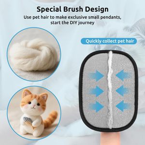 Gant-brosse en mousse écologique pour enlever les poils d'animaux (chiens et chats), nettoyage facile, personnalisable, portable, pour poils longs et pelucheux - Product Image 2