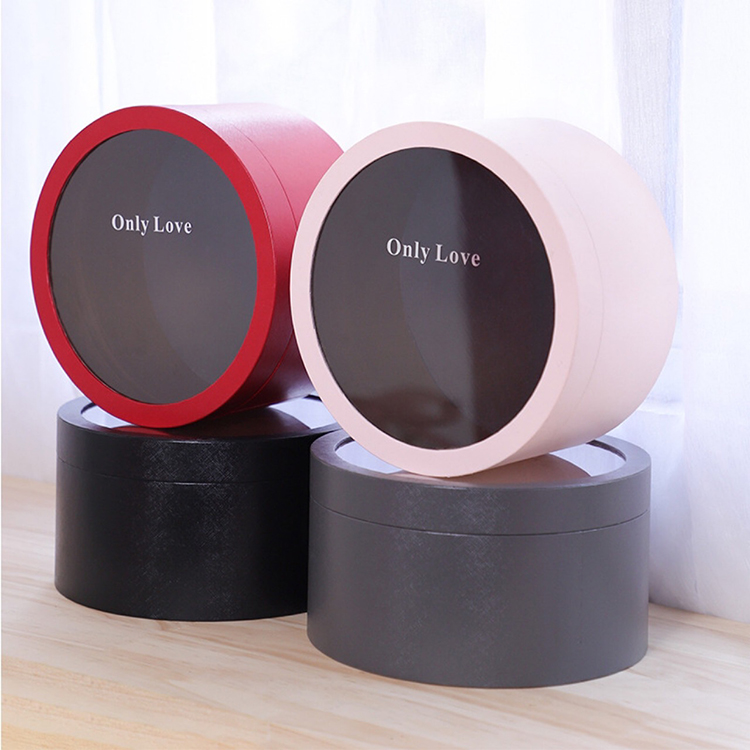 Luxury Wholesale Valentines Day Gift 2023 Paper Packaging Round Flower Heart Box for Flowers