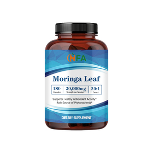 OEM ODM NFA Moringa Leaf Capsules 180 Capsules/Bottle Antioxidant Function Supports Digestion Boosts Immune System for Adults - Product Image 1