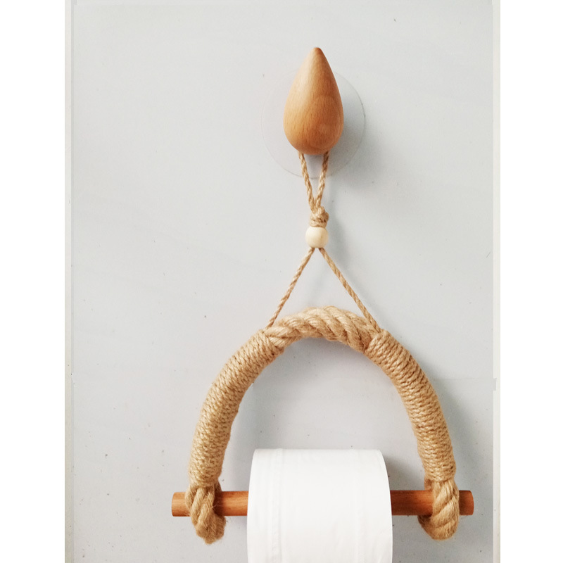 Hemp rope with stick beads in water drop style