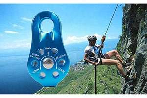 Puleggia di salvataggio puleggia da arrampicata in lega di alluminio e magnesio puleggia per fune girevole singola per impieghi gravosi per attrezzature di sicurezza per l'arrampicata su blocchi - Product Image 4