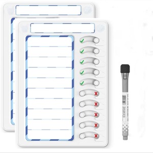 Erasable Magnetic Chores Chart For Kids With 10 Sliders And Reusable Metal Surface 22.5X15.5Cm Fridge Magnet Organizer - Product Image 5