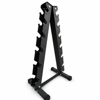 Support de rangement vertical pour haltères en acier thermolaqué, 6 paires, pour salle de sport à domicile et équipement de fitness commercial
