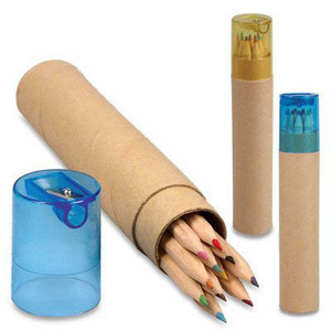 Juego de Lápices de Colores Ecológicos de Alta Calidad al por Mayor, Personalizados, con Sacapuntas, en Caja de Tubo Largo Mini de 6/12 Piezas - Product Image 3