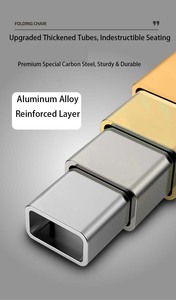 Chaise de pique-nique d'extérieur légère et portable en aluminium pliable, chaise Kermit pour le camping et les loisirs - Product Image 2