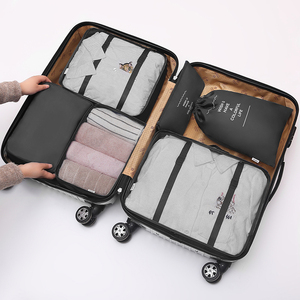 Organiseurs de <span class=keywords><strong>voyage</strong></span> pour la <span class=keywords><strong>famille</strong></span>, 6 cubes de rangement pour valise, organiseur de bagages avec sac à chaussures/trousse de toilette/sac à linge - Product Image 5