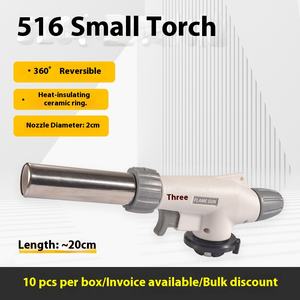 Torche de soudage au butane portable en acier inoxydable, type <span class=keywords><strong>cartouche</strong></span>, avec température de flamme de 1300°C, allumage piézoélectrique <span class=keywords><strong>pour</strong></span> soudage général - Product Image 3