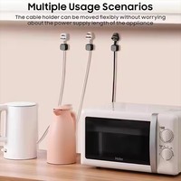 Organiseurs de câbles magnétiques portables, clips écologiques en plastique durable, supports de rangement pour cuisine, salle de bain, salon, crochets muraux
