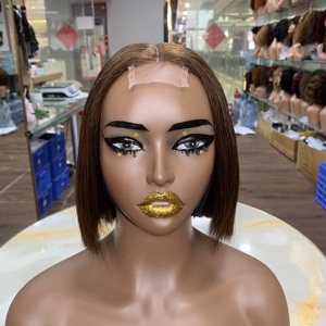 Perruque en cheveux humains lisses vietnamiens SDD, la plus vendue, originale, courte coupe bob, sans colle, avec dentelle 2x6 - Product Image 3