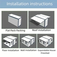 Maison conteneur extensible prête à l'emploi de 20 pieds, norme australienne, maison préfabriquée pliable avec 2 à 5 chambres pour hôtel, bureau, complexe hôtelier