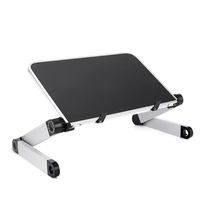 Support de bureau pour ordinateur portable pliable et réglable Support de bureau pour ordinateur portable Lit TV Support de table pour ordinateur portable avec tapis de souris