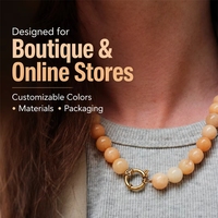 Collar de Piedras Preciosas Finas Personalizado con Bajo MOQ y Producción Rápida, Cuentas de Piedra Natural para Marcas de Joyería