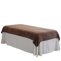 Housse de table cosmétique en velours, drap de massage avec trou pour le visage, 230x120cm, en polaire corail douce et respectueuse de la peau