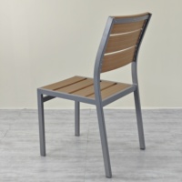 LL Design moderne Chaises de bistrot empilables pour l'extérieur Aluminium Métal Plastique Bois pour Park Villa Mobilier d'atelier