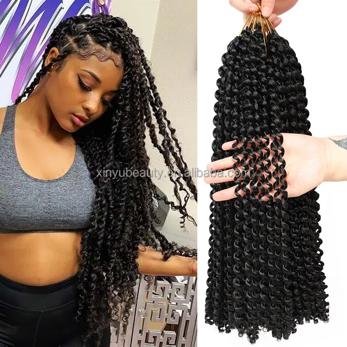 18 inch crochet hair water wave passion twist wavy braiding hair ombre Synthetic passion twist For Distressed Butterfly Locs