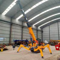 Mini-grue araignée compacte espagnole de 3 tonnes à télécommande pour l'installation de vitres