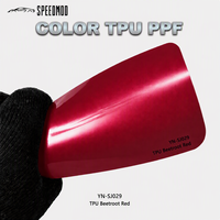 Film de protection de peinture SPEEDMOD Beetroot Red TPU PPF 7,5 mil auto-réparant, film de covering automobile à changement de couleur 1,52 m x 15 m, vente en gros