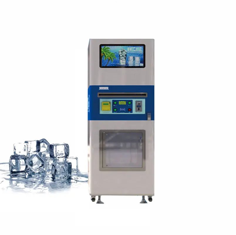 Máquinas de venda de gelo automático, alta qualidade, múltiplos métodos de pagamento, dispensador de gelo