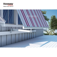 Auvent rétractable Hooeasy à demi-cassette, auvent de balcon, fenêtre, bras pivotant fixe, auvent à bras rabattable