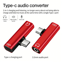 Dualer USB-C zu 3,5mm Kopfhöreradapter, 2-in-1 USB-C Audioanschluss mit Schnellladefunktion, Unterstützt Anrufe & Musik, Audio-Konverter