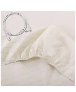 Customized silver sheet protector Grounding bed sheets with 25cm high 100% COTTON skirt Earth connect with bed
