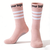 Chaussettes de Pilates Reformer pour jeunes, échantillon gratuit, entraînement estival, coton biologique peigné écologique, sans couture, maximisation de la traction, haute performance