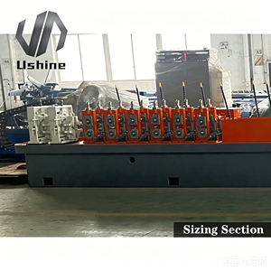 Ushine Export Algérie – Nouvelle machine de fabrication de tuyaux haute fréquence, moulin à tubes ERW, pour tuyaux en acier au carbone galvanisé, haute productivité - Product Image 4
