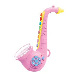 Hot Sale Blazende Saxofoon Speelgoed Met Led Verlichting En Muziek Voor Kinderen Muziekinstrument