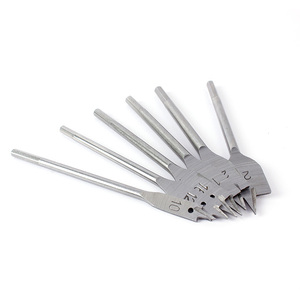 Thép carbon cao Spade khoan <span class=keywords><strong>Bit</strong></span> Set 6 cái thay đổi nhanh chóng Hex Shank gỗ phẳng Khoan Bits cho chính xác nhàm chán - Product Image 4