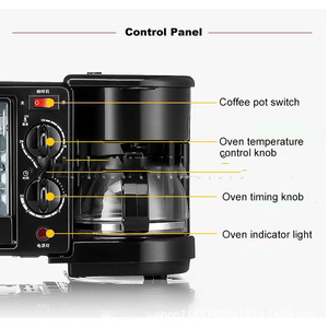 Exportación de comercio exterior, máquina de desayuno tres en uno, función de temporizador para hornear, tostadora automática para el hogar, máquina de sándwich - Product Image 3