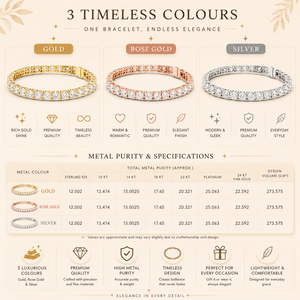 <span class=keywords><strong>Bracelet</strong></span> Tennis en Or 18 carats avec Pierres <span class=keywords><strong>Swarovski</strong></span>, Bijoux Perlés de Luxe pour Femme, Mariage et Fêtes - Product Image 5