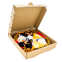 Chaussettes de créateur personnalisées en stock, lot de 4, chaussettes amusantes, cadeau en boîte, chaussettes pour hommes, dessins animés, nourriture, vente en gros, nouveauté