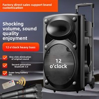Enceinte portable carrée de 12 pouces pour la danse, en plastique, pour l'extérieur, 5.0 45W, vente en gros d'usine, sans fil