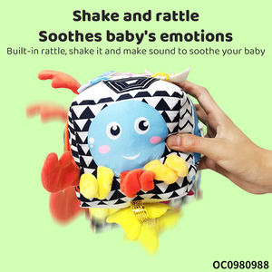 ของเล่นมอนเตสซอรี่เสริมความรู้ความเข้าใจใหม่เสื้อผ้านุ่มๆฝึกประสาทสัมผัสลูกบอลมีเสียงสำหรับเด็กทารก - Product Image 5