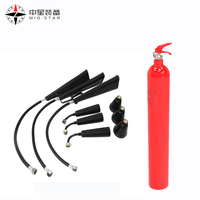 Extincteurs à Dioxyde de Carbone de Type Populaire Démontables en Alliage d'Aluminium Sans Soudure 6061 Cylindre Rouge Extincteurs