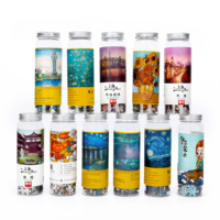 Puzzle en tube miniature personnalisé OEM, 100 pièces, puzzle miniature de haute qualité