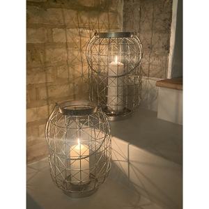 Hampton Metal <b>Lantern</b> <b>Candle</b> Holder Rustic Metal <b>Candle</b> Jar with Stylish Design - Product Image 1