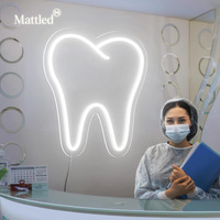 Letrero de Neón Personalizado con Dientes, Logotipo Comercial Personalizado, Luces LED de Acrílico para Clínica Dental, Decoración de Pared para Consultorio