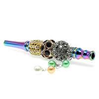 Vente en gros d'embouts de narguilé 120mm multicolores pour Shisha Accessoires pour fumer de luxe or diamant Bling