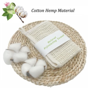 Gant de toilette exfoliant écologique en chanvre et coton naturel pour le corps - Product Image 5