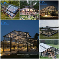Tente de mariage circulaire de luxe en alliage d'aluminium pour 500 personnes, idéale pour événements extérieurs et fêtes, chapiteau pastoral