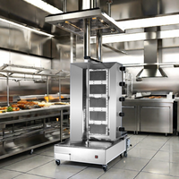 Professionnel chinois gaz bureau Shawarma Machine équipement de cuisine commerciale 5 brûleurs nouvelle condition Restaurants détail