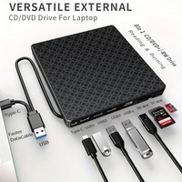 7 En 1 USB 3,0 y lector de disco tipo C Unidad de reescritura DVD externo RW CD Writer Unidad óptica 5GBPS REPRODUCTOR DE DVD quemador para PC portátil