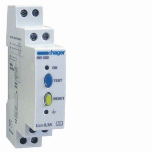 Relè differenziale Hager HR502 Tipo A 0.3A Modulo 1 DIN - Product Image 1