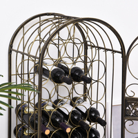 Porte-bouteilles à vin KEYI de luxe personnalisé avec serrure, étagère de présentation sur pied et grand porte-bouteilles à vin pour le salon