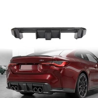 Diffuseur arrière en fibre de carbone sèche avec LED pour BMW 2022 G82 G83 M4, 2 pièces, pièces aérodynamiques de modification automobile