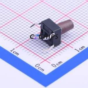 DTS-65N-V Tactile Switch Through hole Component (THT)-4P,6.2x6.2mm Switch Single Pole Single Throw Round Button 6.2mm 6.2mm - Product Image 2