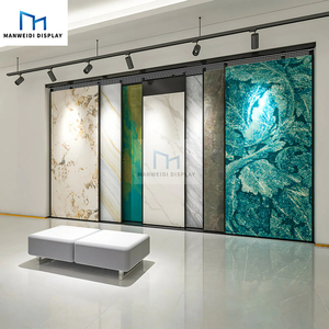 Présentoir coulissant réglable pour carrelage, <span class=keywords><strong>brique</strong></span> Push Custom Marble Tile Quartz Board for Showroom Display Stand - Product Image 1