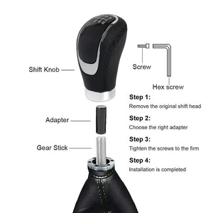 5-speed General Motors Shift Knob M12 for Manual Transmission Leather Knob Shift Lever - Product Image 5