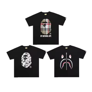 T-shirt da uomo di alta qualità, nuovo stile, firmata, alla moda, stampata, casual, sportiva, modello Bapees, all'ingrosso - Product Image 1